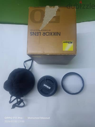 عدسة نيكون Nikon AF-S NIKKOR 50mm f/1.8G أصلية | كسر زيرو بحالة الجديد