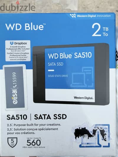 Western digital 2tb جديد