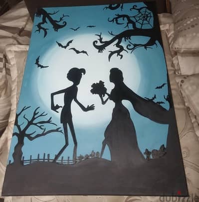 50x70 Corpse bride acrylic painting