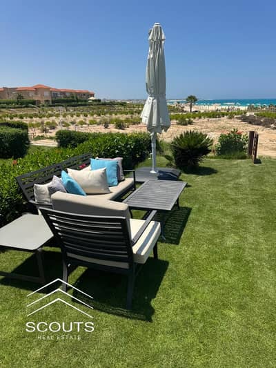 Stunning sea and lagoon view chalet for sale. Unique design, turquoise waters, fully finished. Prime sea location near South Mead and Hacienda.