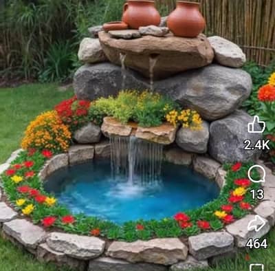 شلال و نافورة للحديقة garden waterfall