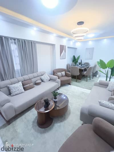 شقه للبيع بالفرش والأجهزة الحديثة في العجمي اسكندريه شاطئ النخيل فى قلب الخدمات والأسواق بجوار فتح مسجلة كاملة المرافق