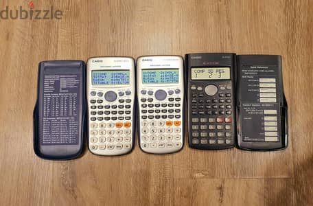 فرصة 3 آلات حاسبة Casio اصلي fx-570ES PLUS + fx-82MS %1000بحالة ممتازة