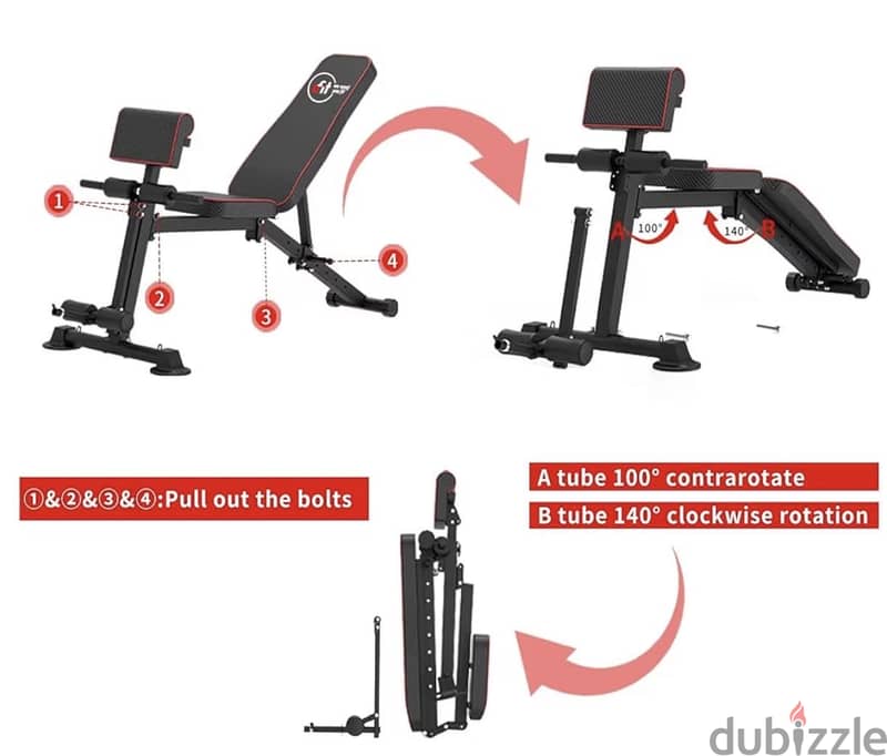 Ufit Multifunctional Foldable Bench 5