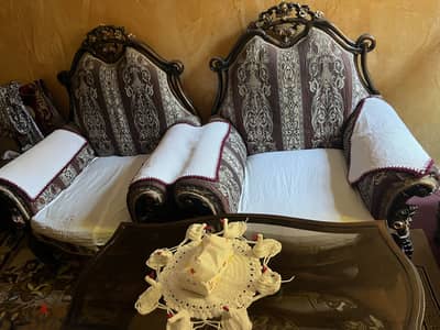 انتريه خشب زان متين ٦ قطع كبار