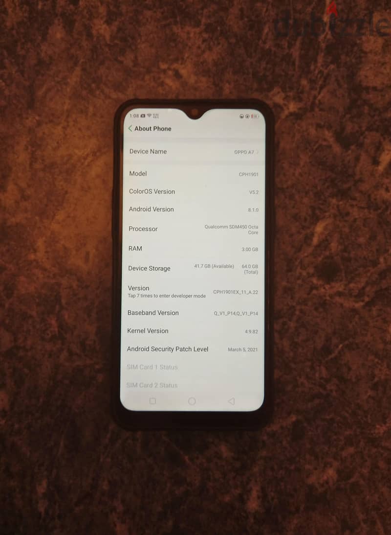 OPPO a7 4
