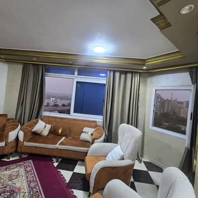 شقة مفروشة  للإيجار  كورنيش المعادي  دار السلام