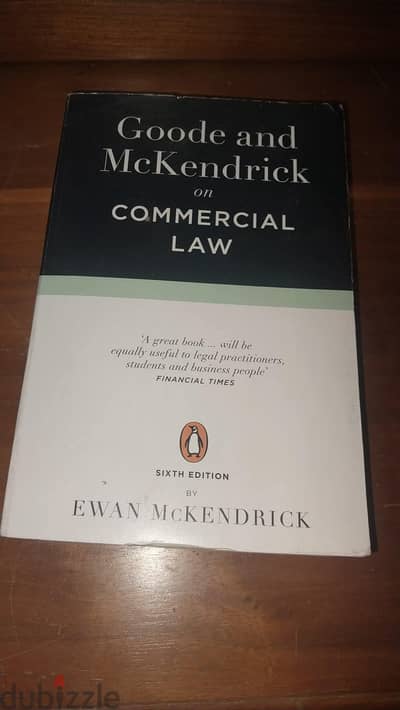 Goode and McKendrick on Commercial Law: 6th Edition