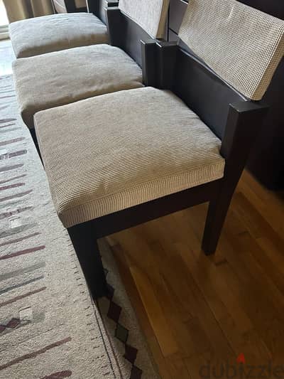 8 beech wood dining chairs