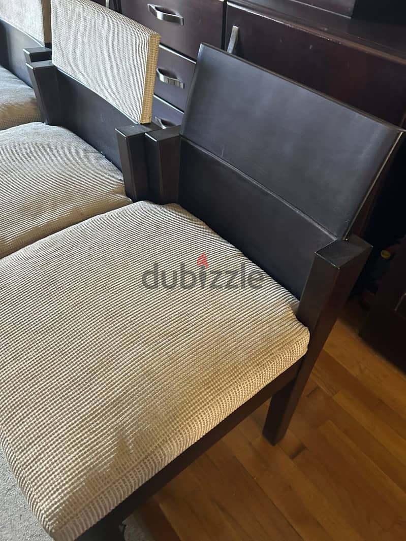 8 beech wood dining chairs 1