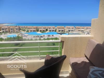 Immediate delivery of a 150m² chalet for sale with a garden on the sea, fully finished, in La Vista Bay East North Coast, near El Alamein Airport.