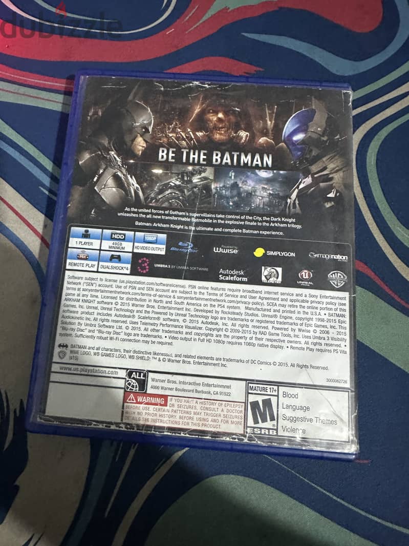 Batman Arkham Knight PS4 game 1