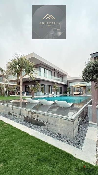 خيل اول حاجة تشوفها الصبح فيو اللاند سكيب وال CRYSTAL LAGOON وفيو ال POOL وهتكون في قلب القاهرة الجديدة ودقايق من الرحاب ومدينتي فيلا بمساحة 206 م و ج