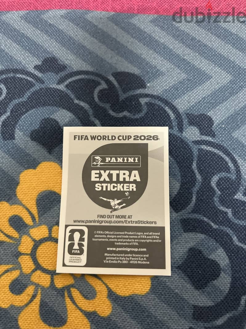 Panini extra sticker 1