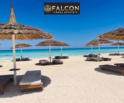 VIP chalet with a distinctive view on the lagoon in Hacienda Ras El Hekma, the strongest destination on the North Coast and the best sea on the coast,