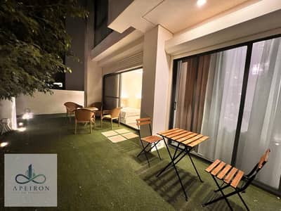 شقة مفروشة بالكامل مع حديقة للإيجار في Lake View Residence 