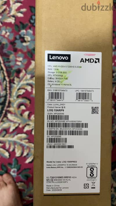 Lenovo LOQ 15ARP9 Ryzen 5 7235HS RTX 3050 144Hz Warranty
