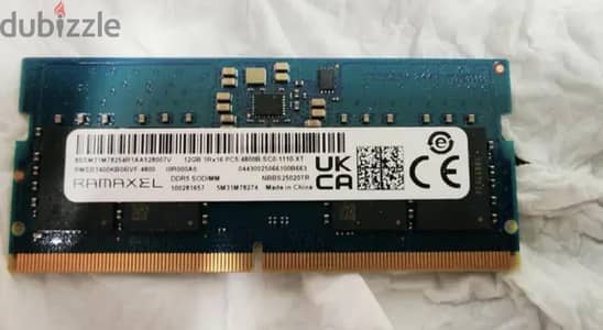 رام ddr5 4800 12 جيجا ram 12GB