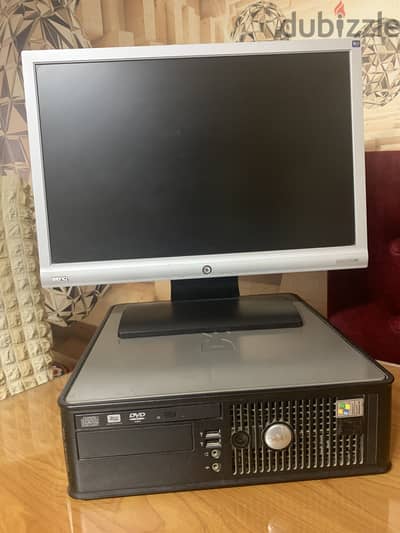 جهاز كمبيوتر مكتبي dell 745 / شاشة ١٩ بوصه benq