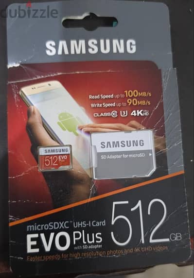 Samsung EVO plus 512GB with SD adapter