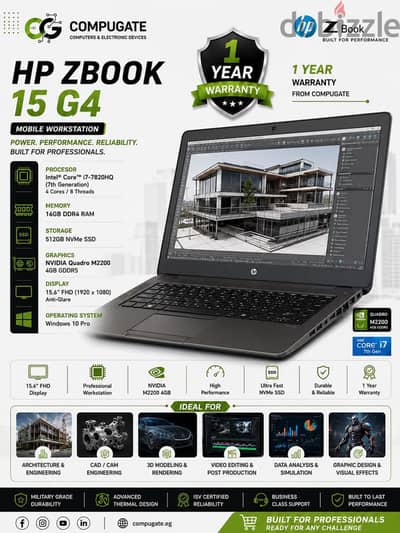  HP ZBOOK 15 G4 قوة الأداء للمحترفين! 