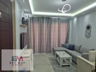An exceptional opportunity to purchase a 77-square-meter apartment in Madinaty’s newest phase (B8). It features "super-lux" finishes and is offered at