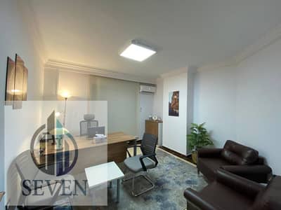 *Furnished Office for Rent 140 m², Reihana Plaza Building, Al-Morshedy, Prime Location, Zahraa Al-Maadi*