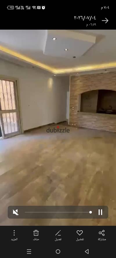 شقة للايجار فاضي ارضي بجاردن في كومباوند رويال فالي حدائق أكتوبر
