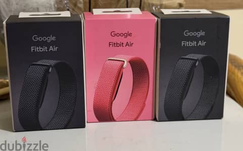 Google Fitbit Air Black Blue Pink جديدة متبرشمة