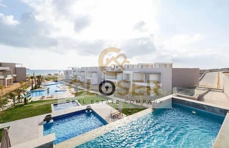 Fully Finished Chalet for sale with a very unique view with 25% cash discount in North Coast Ras El Hekma