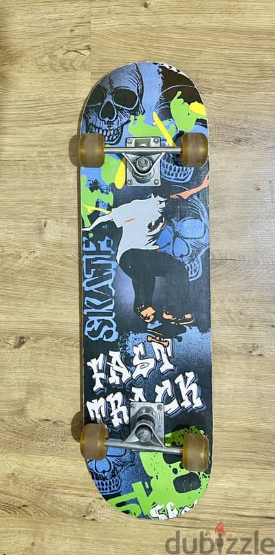 Skateboard wooden surface