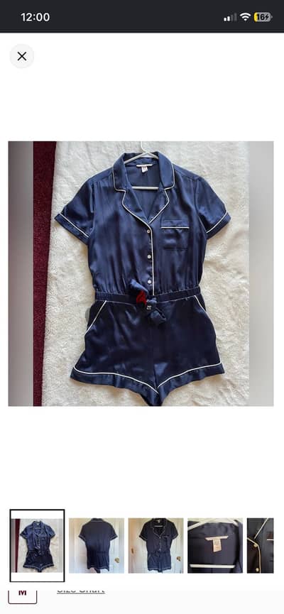 Victoria secret navy satin romper Victoria secret navy satin romper