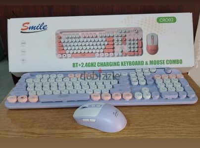 كيبورد وماوس وايرلس ميكانيكال شحن بنظام 3 مود