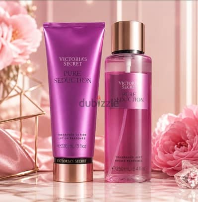 طقم فيكتوريا سيكريت الأصلي Body Mist 250 ml Fragrance Lotion 236 ml