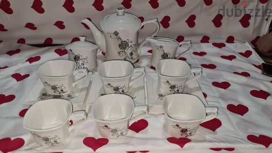porcelain tea set  طقم شاي بورسلين
