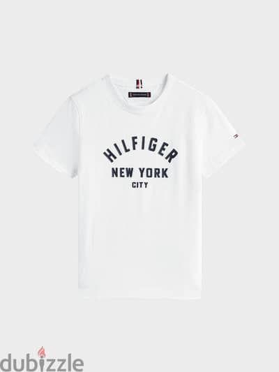 Tommy Hilfiger Little Boy's H logo tee Shirt, bright white Size XL