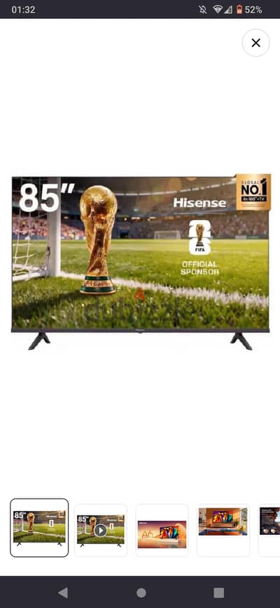 Brand new Hisense 85 inch TV 3 years warranty