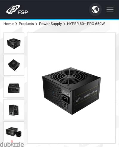 FSP Hyper 80+ Pro 650W Bronze Power Supply - Excellent Condition