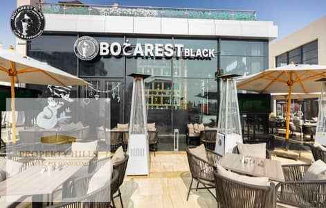 A restaurant and cafe with a monthly income of 1.5 million,  for 7 years in Fifth Settlement, with the price payable in installments over 8 years.