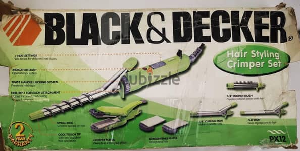 مجموعة تصفيف الشعر Black & Decker PX12 - أصلي