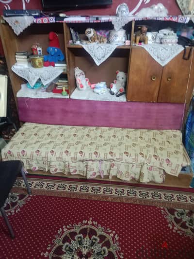 كنبه تفتح سرير خشب زان