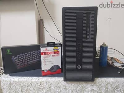 للبيع تجميعة جيمنج كاملة كيسة HP ProDesk ومعاها بندل كيبورد و موس