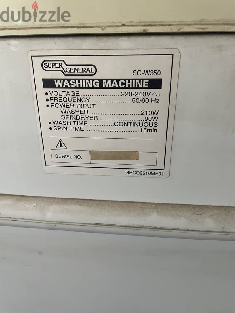Super general semi automatic washing machine 1