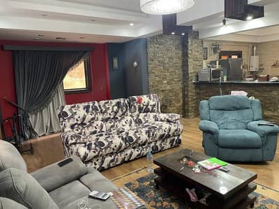Furnished apartment for rent in New Cairo in Al-Narges Buildings, elevated ground floor