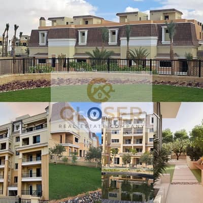 Apartment for sale, 3 bedrooms, villa view in the heart of New Cairo, Sarai, with payment plans up to 12 years, prime location.
