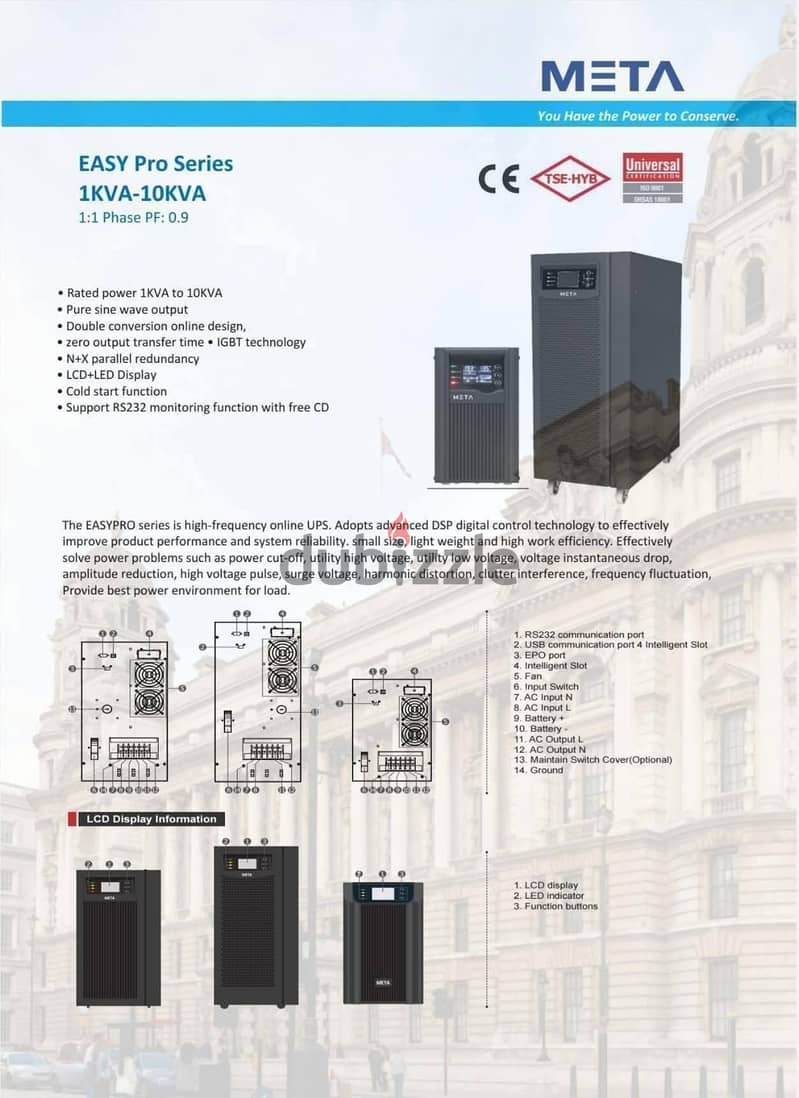 UPS ITAPOWER , APC Schneider , DELTA , META 4