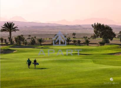 توين شاليه للبيع بغرفة نوم + حديقة جولف تاون سوما باي