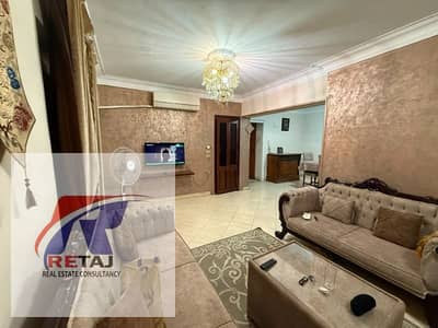 Fully air-conditioned apartment behind Al-Siraj Mall, 220 square meters, furnished for rent in the 8th District, Nasr City.