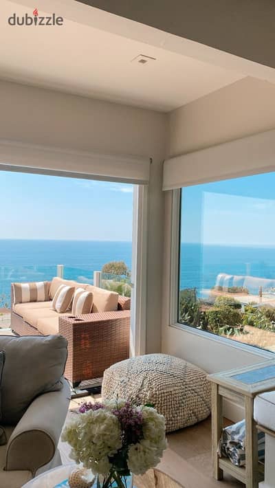 150 sqm chalet immediate delivery with full sea view with full finishing for sale in La Vista Topaz Ain Sokhna minutes from suez road