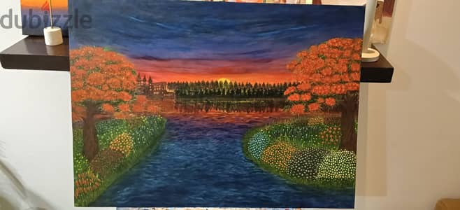 لوحة فنية رسم يدوي